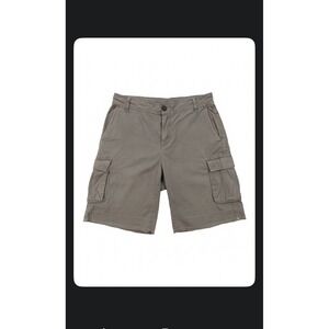 James Perse Cargo Shorts Men Sz 34 Gray Drawstring Extra Long Distressed MQL4079